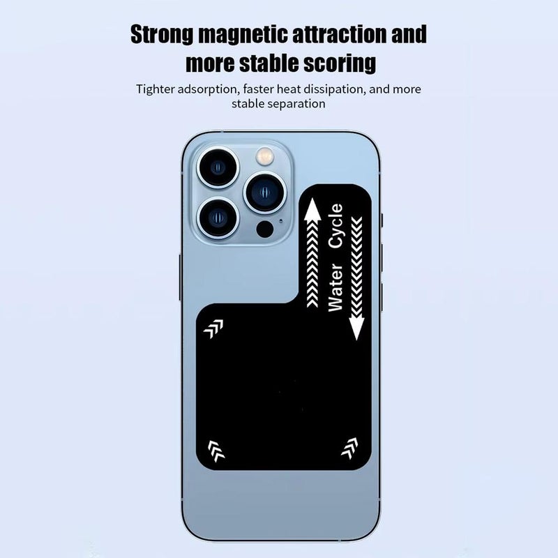 Magnetic Phone Cooling Pad,Universal Reusable Phone Heatsink Pad,Metal Magnetic Cell Phone Pads for Gaming & Streaming Enhances Phone Performances - Image 5